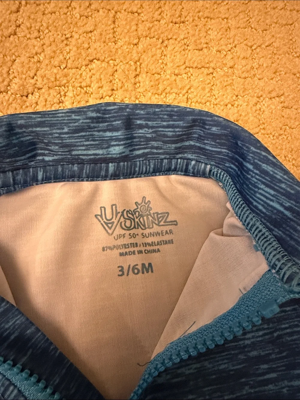 NWOT UV Skinz 3-6 months baby One-Piece Swim Suit blue
